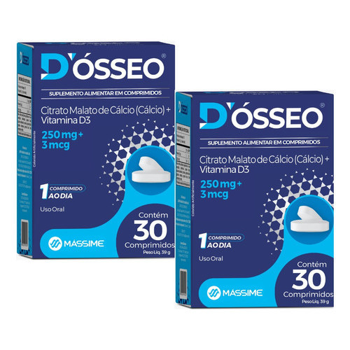 Kit 2x Dosseo 30cpr - Calcio E Vitamina D3