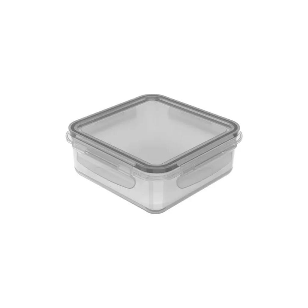 Pote Organizador De Geladeira Click Quadrado 500 ml Natural OU