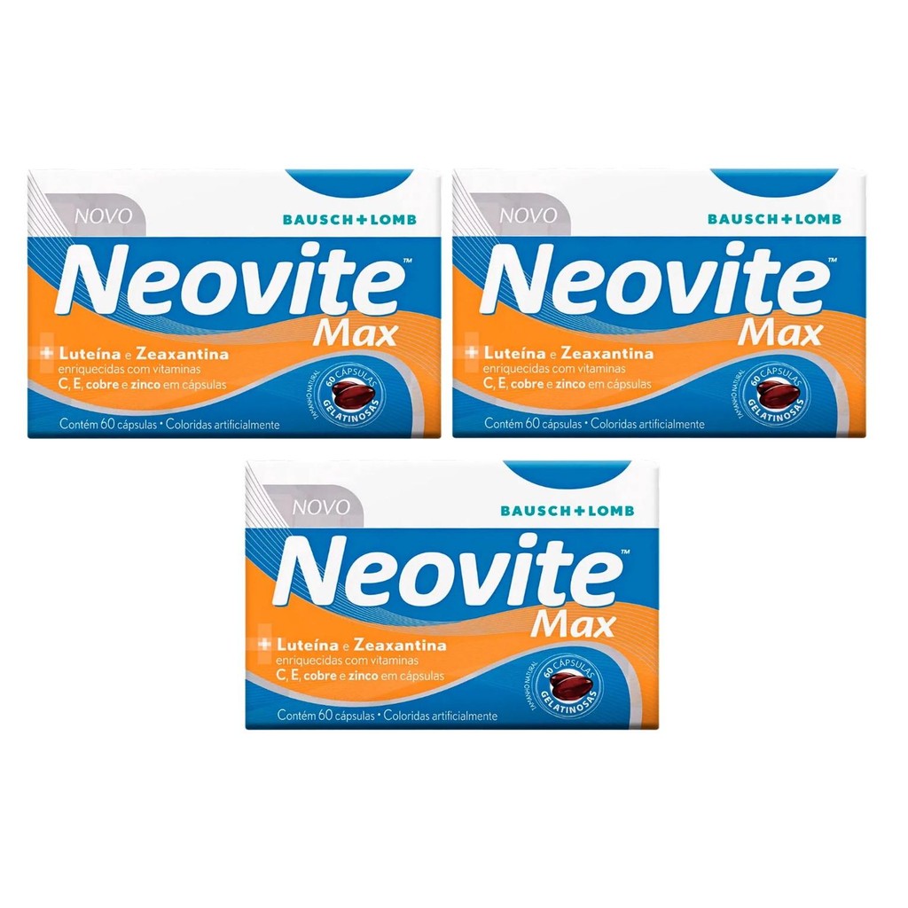 Kit Neovite Max 60 Cápsulas Gelatinosas Com 3 Unidades Cada