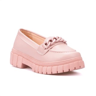 Mocassim Infantil Menina Fashion Verniz Com Corrente Sola Tratorada Da Moda em Oferta na Shopee