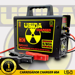 Carregador De Bateria Inteligente Usina Charger 60a 12v