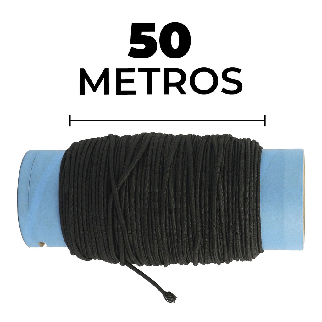 Extensor Elástico Em Metro 50m Rolo Super Resistente Para Bagageiro Caminhão Lona Piscina Multiuso em Oferta na Shopee