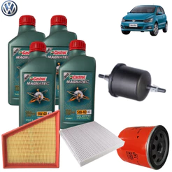 KIT TROCA DE ÓLEO CASTROL MAGNATEC 5W40 (502 A3/B4) + FILTROS ( FOX VOLKSWAGEN)
