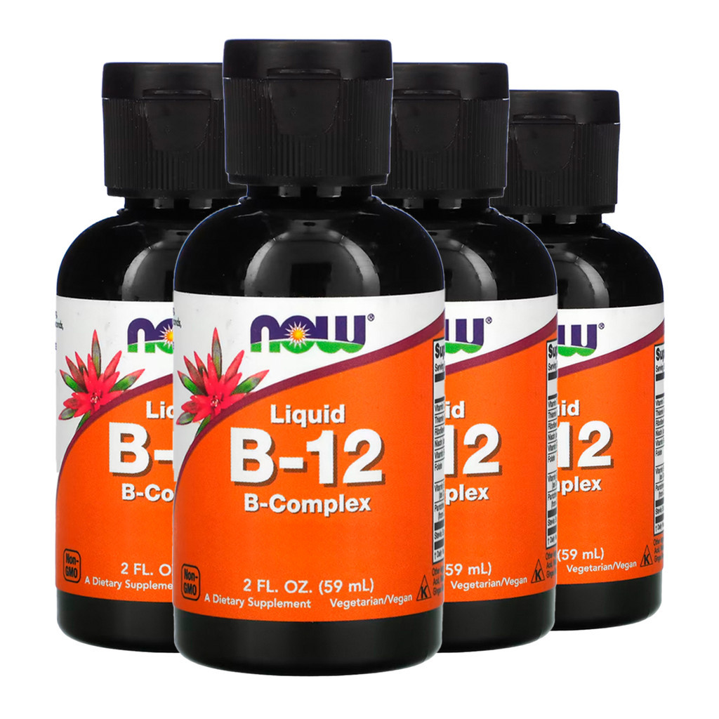 Kit 4x Complexo Vitamina B-12 Now Foods 59ml Produto Importado /Made in Usa em Oferta na Shopee