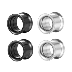 2PCS Kit Alargador Aço Cirúrgico Liso | Lóbulo Alargador de Orelha