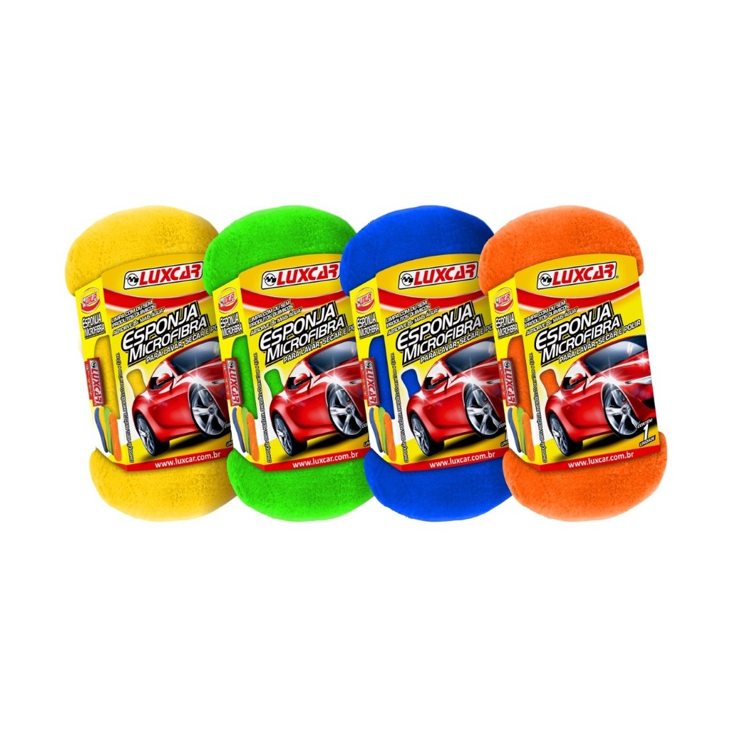 ESPONJA PARA POLIR MICROFIBRA LUXCAR SORTIDA em Oferta na Shopee