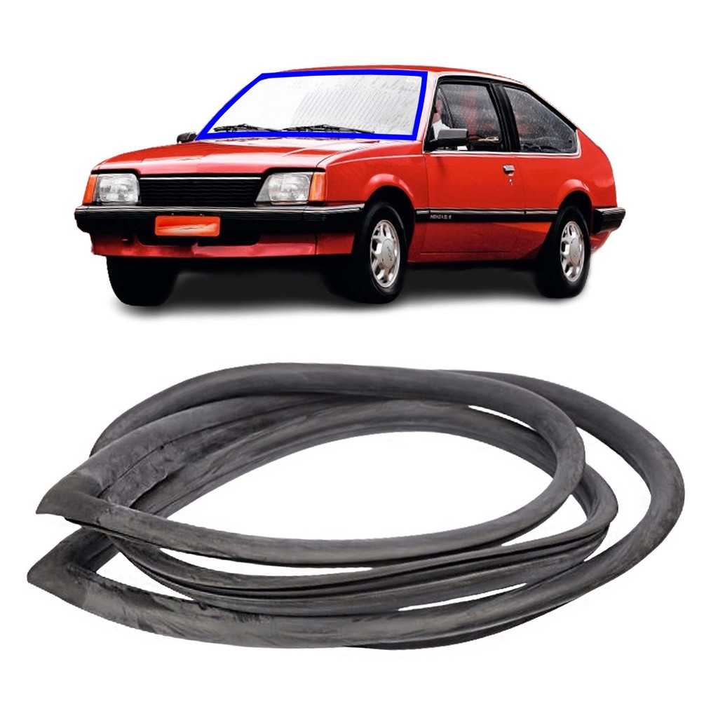 Borracha Guarnição sem Friso Vidro Parabrisa Chevrolet Monza 1983 a 1996 Borrachauto