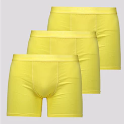 Kit de 3 Cuecas Boxer Lupo Elastic Soft Amarela