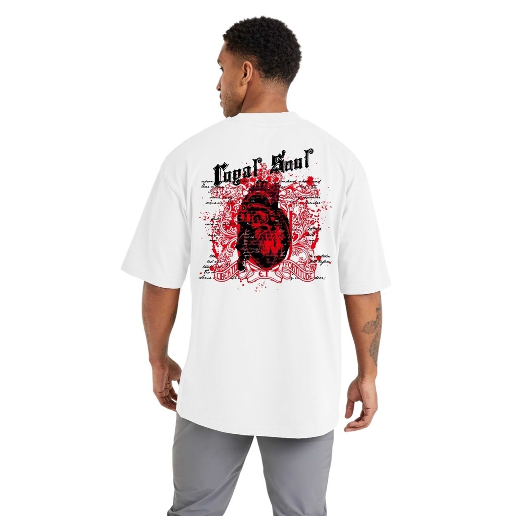Camiseta de Algodão Oversized Streetwear para Academia e Atividades Esportivas Coração
