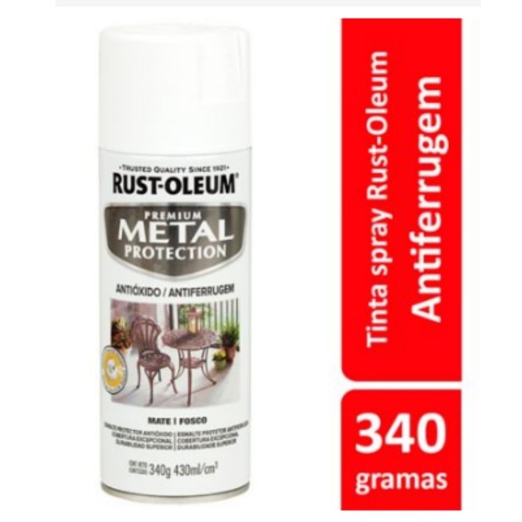 Spray Metal Protection Anticorrosivo Branco Fosco 340g Rust Oleum - Home & Living