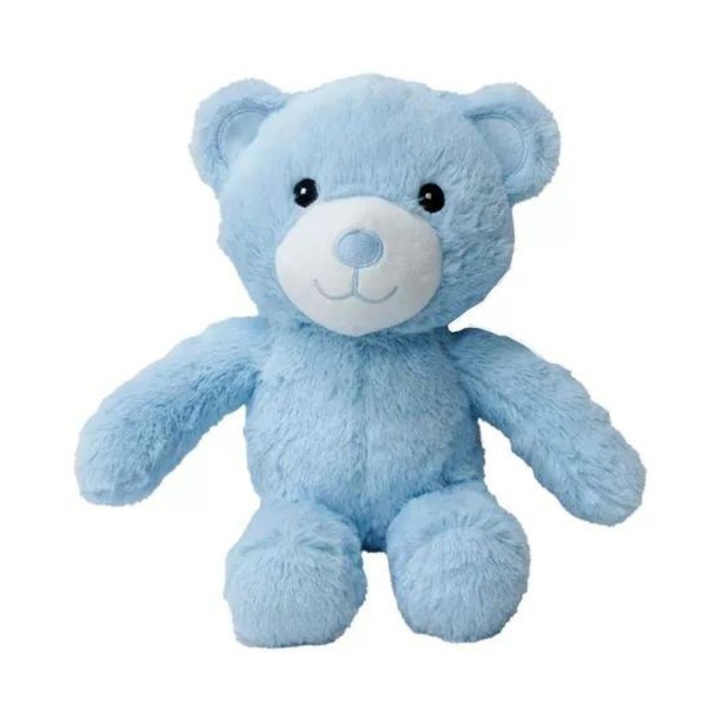 Urso Azul Pelúcia Com Manta DMB6742 - Dm Toys em Oferta na Shopee