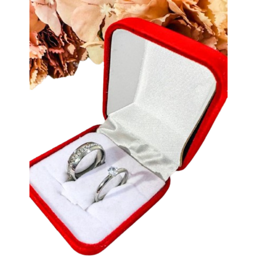 Aliança Prata 6mm Namoro Zirconia + Anel Solitário 2mm Prata Pedra Branca