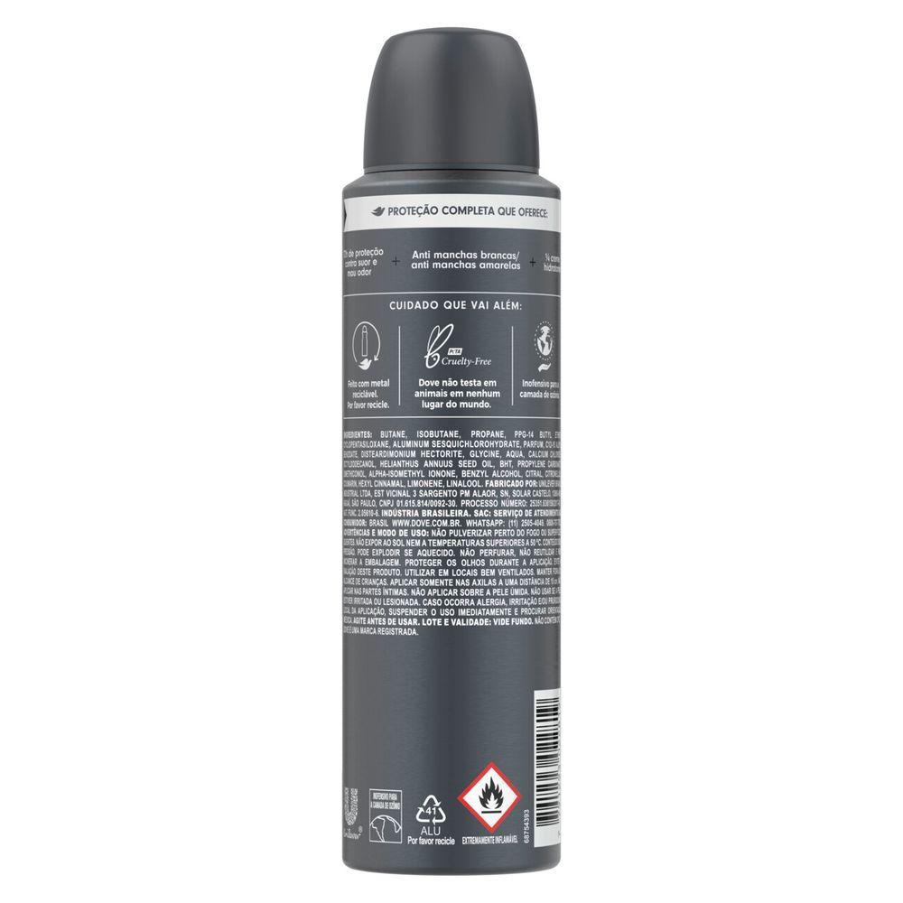Detalhes do Kit 3 Desodorantes Aerosol Dove Men+Care Invisible Dry 150ml