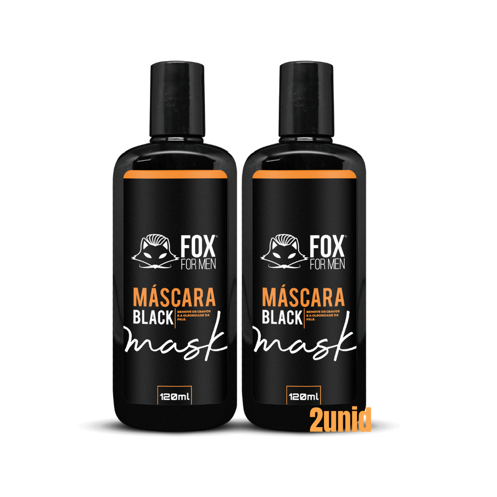 Mascara Black 120ml Fox For Men 2 Unidades