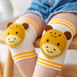 Um Par De Joelheiras Com Design De Animais Fofos Para Bebês , De Malha Misturada De Algodão , Adequadas Todas As Estações em Oferta na Shopee