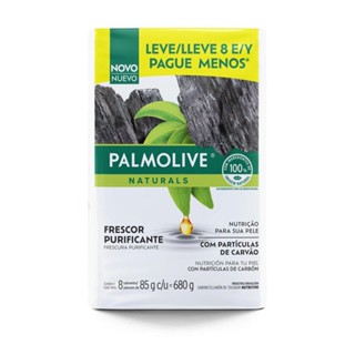 Sabonete em Barra Palmolive Naturals Frescor Purificante 8 Unidades de 85g em Oferta na Shopee