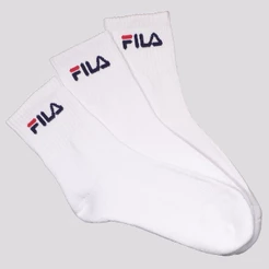 Kit Meia Fila 3 Pares Cano Médio Branco