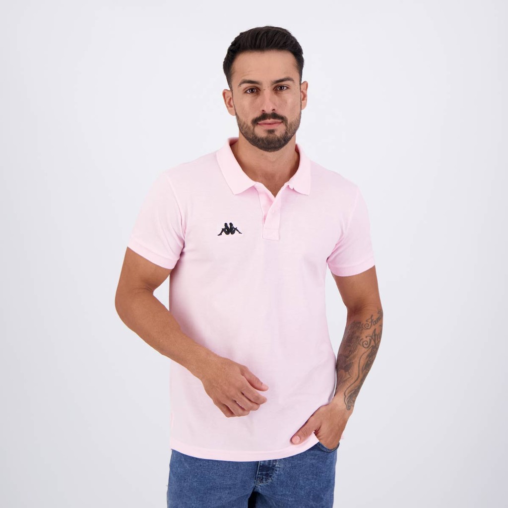 Polo Kappa Essential Sport Rosa Claro em Oferta na Shopee