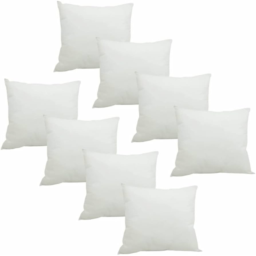 Kit 8 Refil de Almofada Cheia 45x45cm Fibra Mista Têxtil Enchimento Decorativo em Oferta na Shopee
