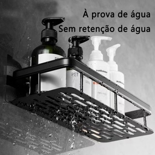 KIT Suporte De Shampoo Prateleiras De Banheiro Sem Furo Premium Top sem furadeira Alumínio...