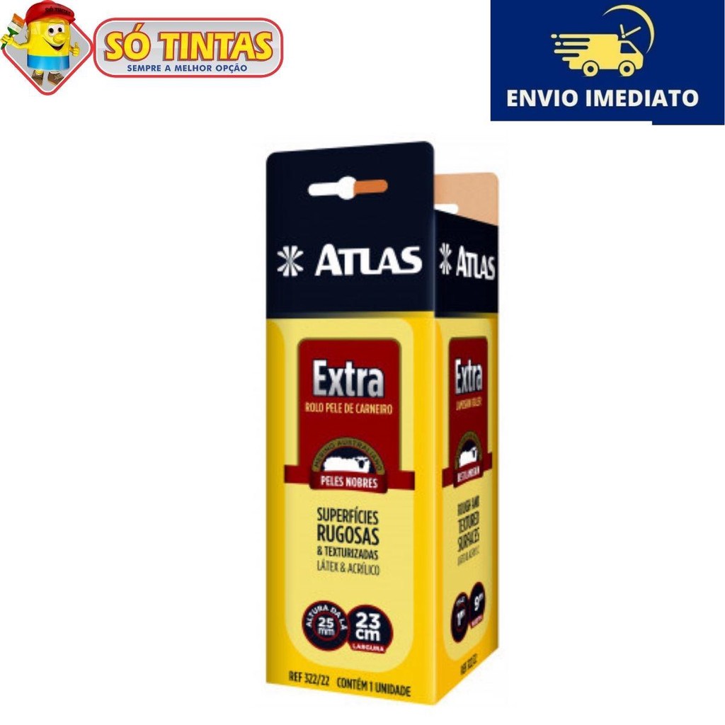Rolo de Pintura Pele de Carneiro Merino Australiano Atlas 322/22 Lã Extralonga 25mm em Oferta na Shopee