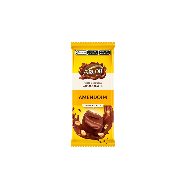 Chocolate Com Amendoim Arcor 80g em Oferta na Shopee