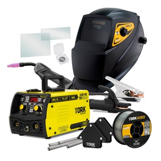 Inversor Solda Mig Eletrodo Tig 140A Bivolt 127/220V Tri Solda + Mascara Arame Esquadro Tork em Oferta na Shopee