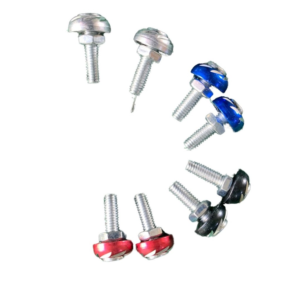 1 Par parafuso decorado de placas de moto Universal colorido em Oferta na Shopee