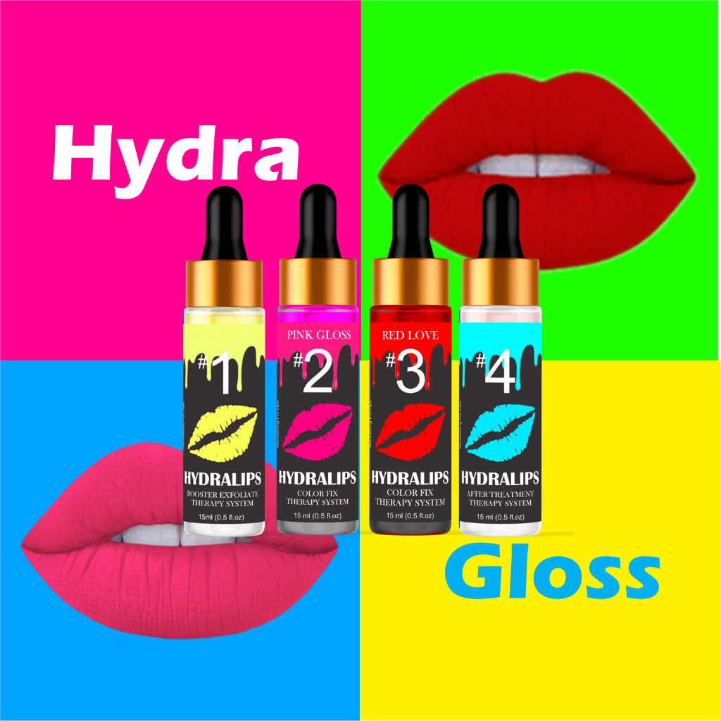 Kit Hidra gloss bb Glow Acido Hialuronico Revitalização Hidratação Tratamento Lábios/Pigmentação duradoura