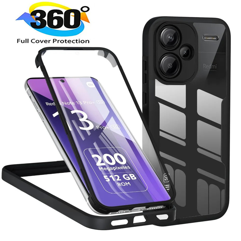 360 Caso Protetor De Tela De Corpo Inteiro Para Xiaomi Redmi Nota 13 Pro Plus 5G 12 12s 11 10 10s 11s Capa