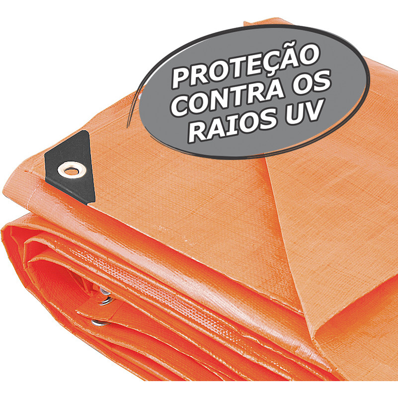 Lona Reforçada De Polietileno Laranja 6 M X 5 M Vonder Plus · foto 2