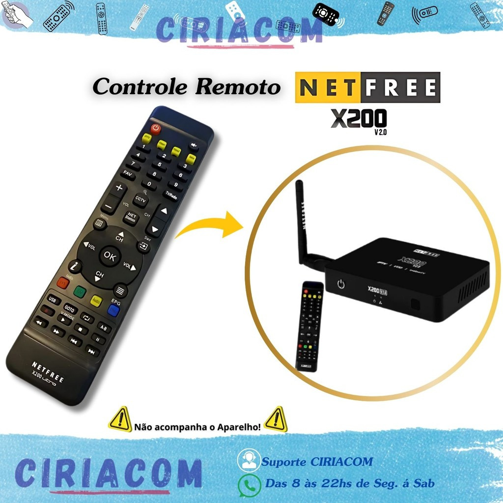 Controle Remoto Compatível Com Tv X200 H265 - Novo + Nf