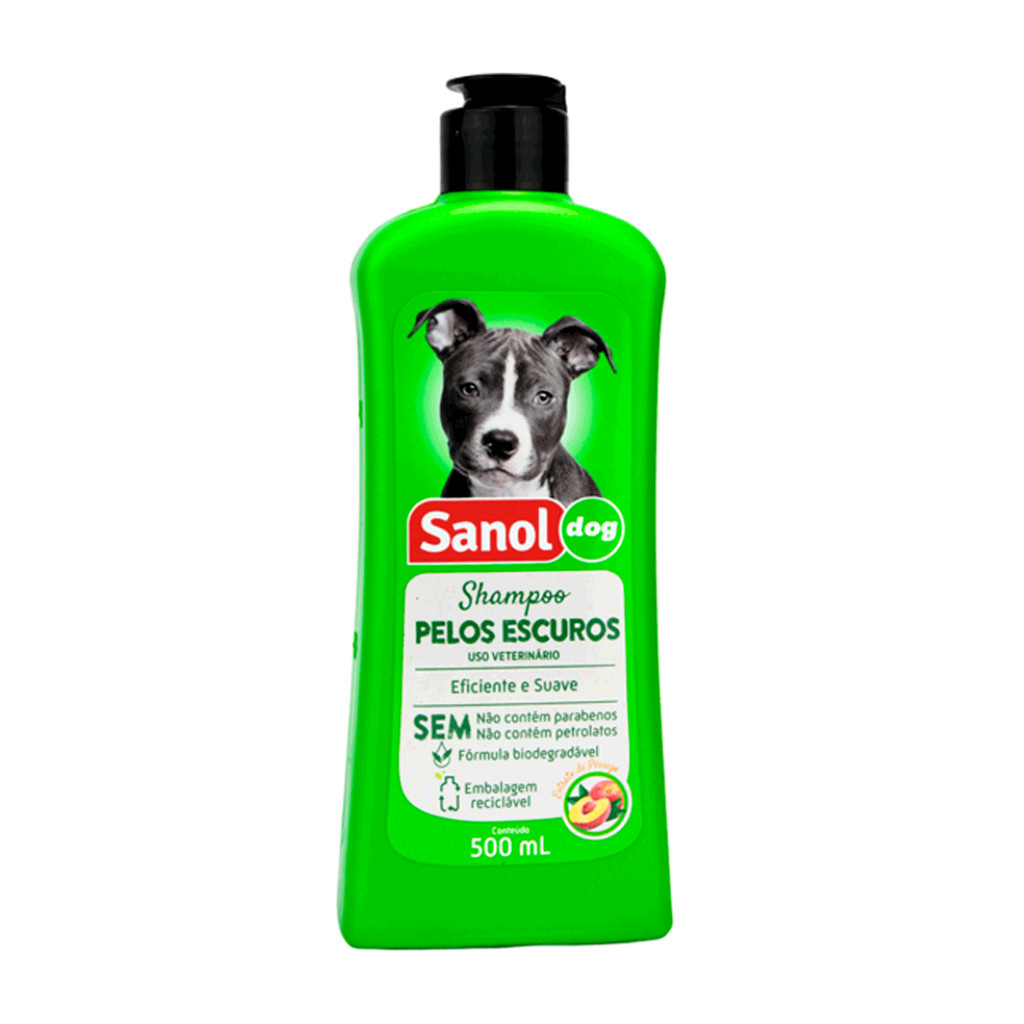SHAMPOO PELOS ESCUROS 500ML SANOL DOG em Oferta na Shopee