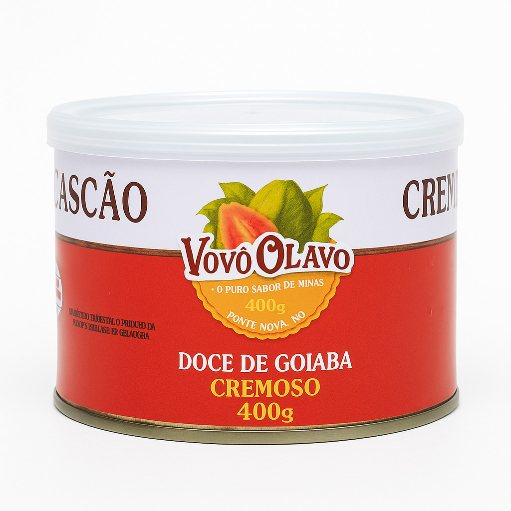 Goiabada Cascão Vovô Olavo 400g – Lata Redonda | Tradição Mineira Cremosa e Sabor Autêntico em Oferta na Shopee