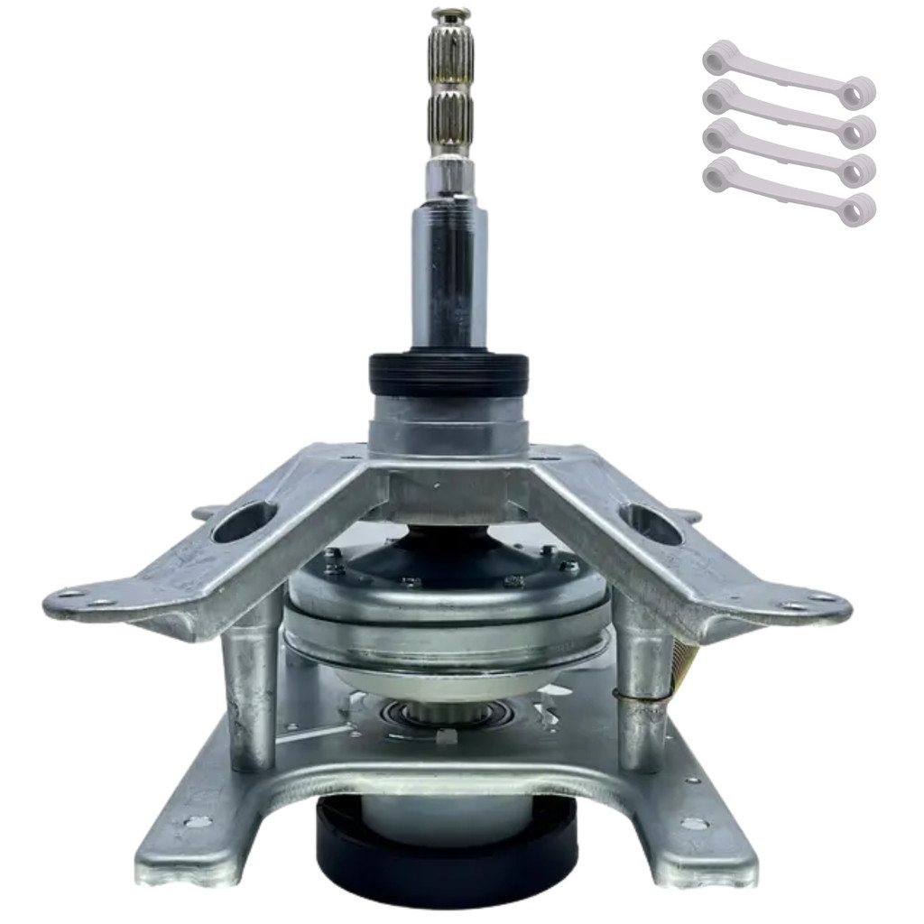 Kit Mecanismo Compativel Brastemp Ative 11 Bwl11 Bwl09 Bwc11 Polia Lisa Eixo Curto Montado Eixo 65cm