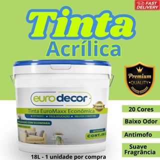 Tinta Acrílica 18L Anti-mofo Econômica Parede Euromax em Oferta na Shopee