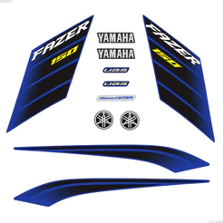Kit Adesivos Para Yamaha Fazer 150 ED Flex 2022 Moto Azul
