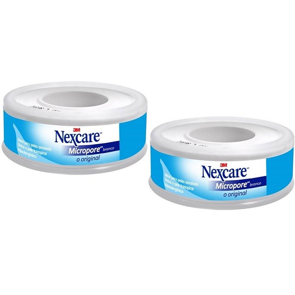 Kit com 2 Curativo Nexcare Micropore 12MM X 4,5M Branco em Oferta na Shopee