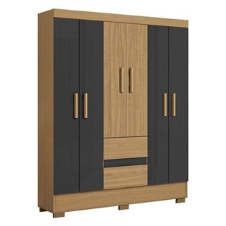 Guarda Roupa Casal Coimbra 2005138 Atacama Grafite - Aramóveis em Oferta na Shopee