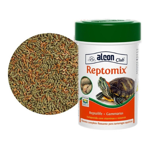Ração Alcon Reptomix 60g Ração + Camarão P/ Tartarugas Full