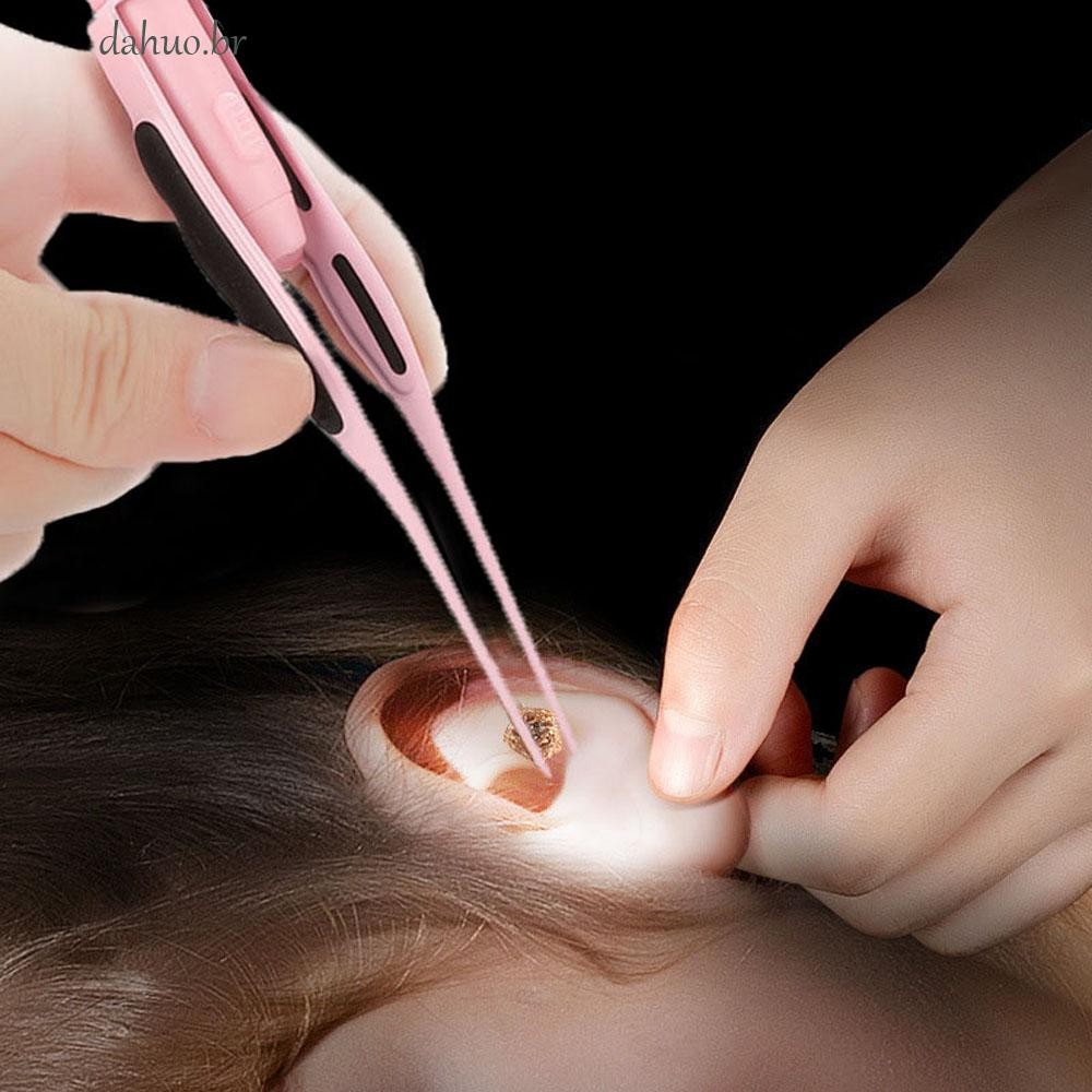 Pinça De Ouvido Luminosa DAHUO 360 ° Ferramenta De Limpeza De Orelha Deus Ferramentas De Cuidados Com Os Ouvidos De Aço 