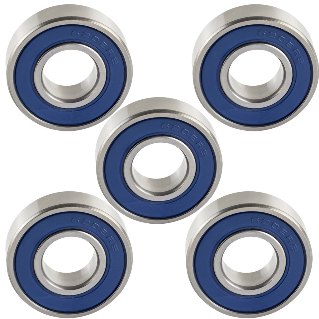 Kit 5 Rolamentos de Esferas 6202 Vetor 2rs 15x35x11 Aço Dupla Vedação Uso Geral Motores