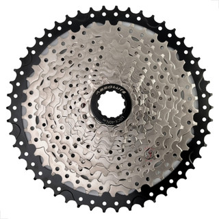 CASSETE K7 12V ABSOLUTE 11/50D PRATA C/ PRETO - OEM SEM CAIXA - P/ Freehub 8v/9v/10v MTB