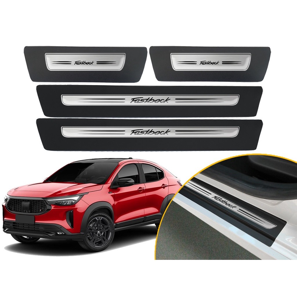 Jogo De Soleira Resinada Porta Modelo Drop Carro Fastback 2022 2023