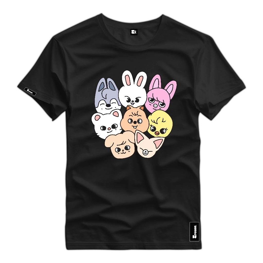 Camisa Camiseta 100% Algodao Stray Kids Mascotes Exclusiva em Oferta na Shopee