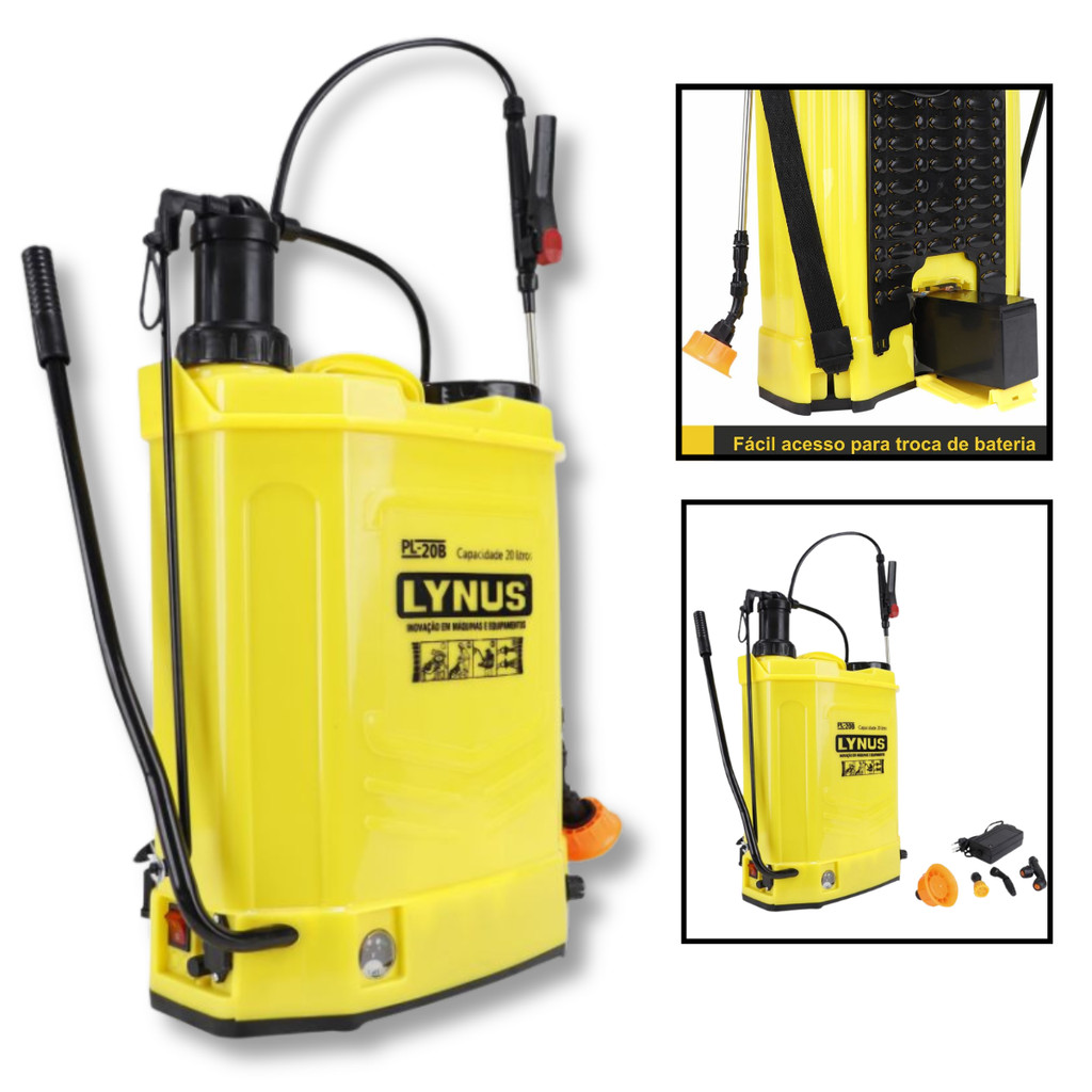 Pulverizador a Bateria Manual 2 em 1 Pl-20b 18L Lynus em Oferta na Shopee