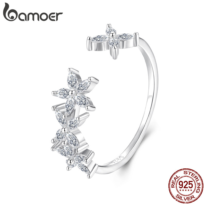 Anel Ajustável De Prata Esterlina 925 Bamoer Folhas De Outono Joias Elegantes Presente Para Mulheres em Oferta na Shopee