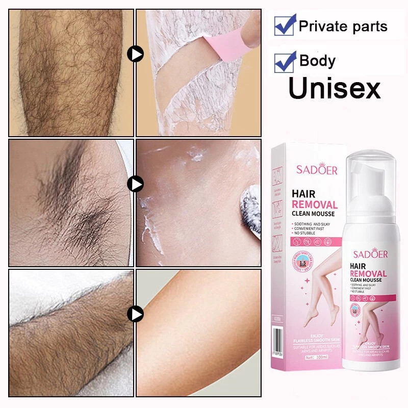Creme de Remoção de Pelos Indolor Spray de Remoção de Pelos 100ml Adequado para Mulheres Grávidas e Partes Íntimas — imagem 2 de 2