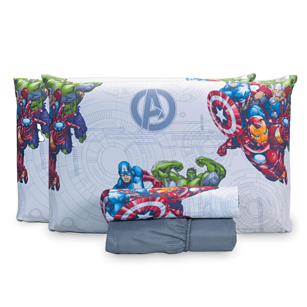 Lençol 4 Peças Marvel Original Avengers Vingadores - Thor - Homem de Ferro - Hulk - Capitão América em Oferta na Shopee