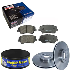 Kit Disco Freio Ventilado + Jogo Pastilha Freio HB20 HB20s HB20x 1.6 16V - HIPPER FREIOS / FRASLE